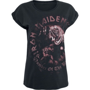Iron Maiden Number Of The Beast Dámské tričko černá/použitý vzhled - RockTime.cz
