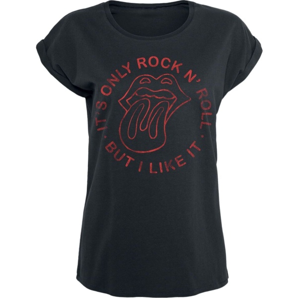 The Rolling Stones Vintage Rock N Roll Tongue Dámské tričko černá - RockTime.cz