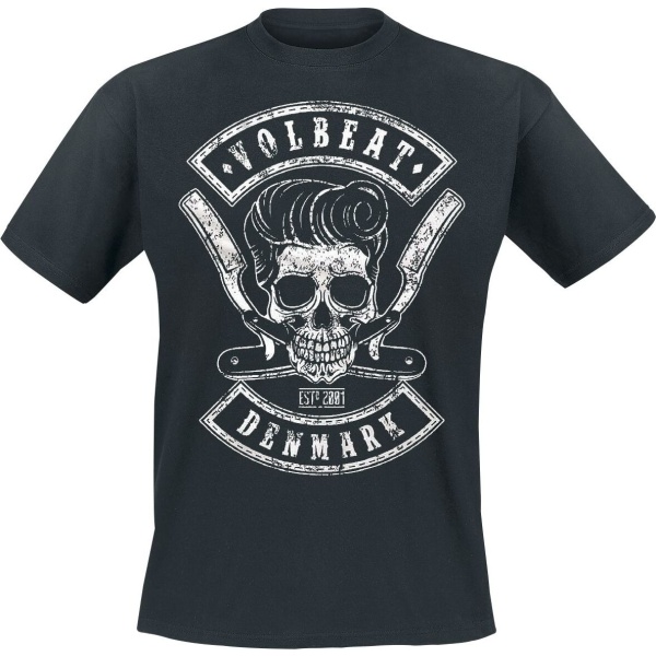 Volbeat Denmark Skull Tričko černá - RockTime.cz