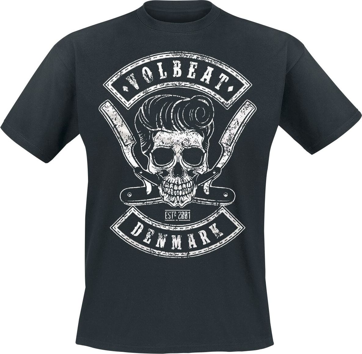 Volbeat Denmark Skull Tričko černá - RockTime.cz