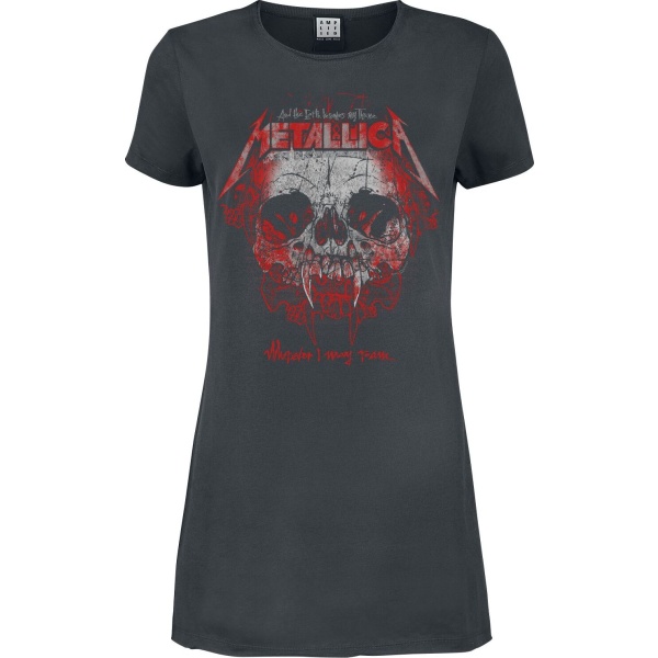Metallica Amplified Collection - Wherever I May Roam Šaty charcoal - RockTime.cz