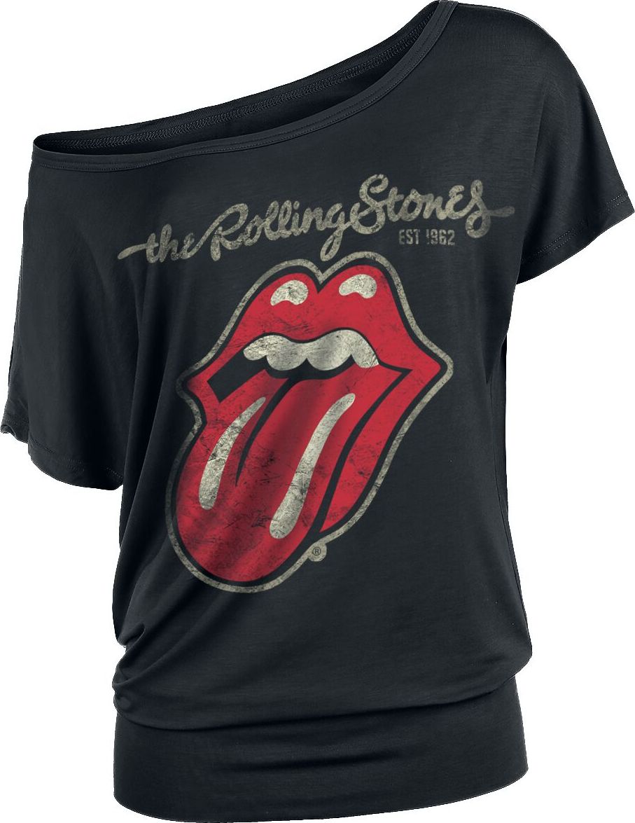 The Rolling Stones Plastered Tongue Dámské tričko černá - RockTime.cz