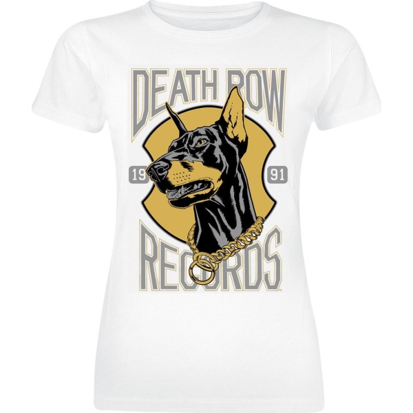 Death Row Records Dog Logo Dámské tričko bílá - RockTime.cz