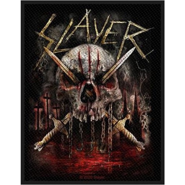 Slayer Skull & Swords nášivka vícebarevný - RockTime.cz