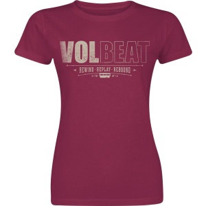 Volbeat Distressed Logo Dámské tričko červená - RockTime.cz