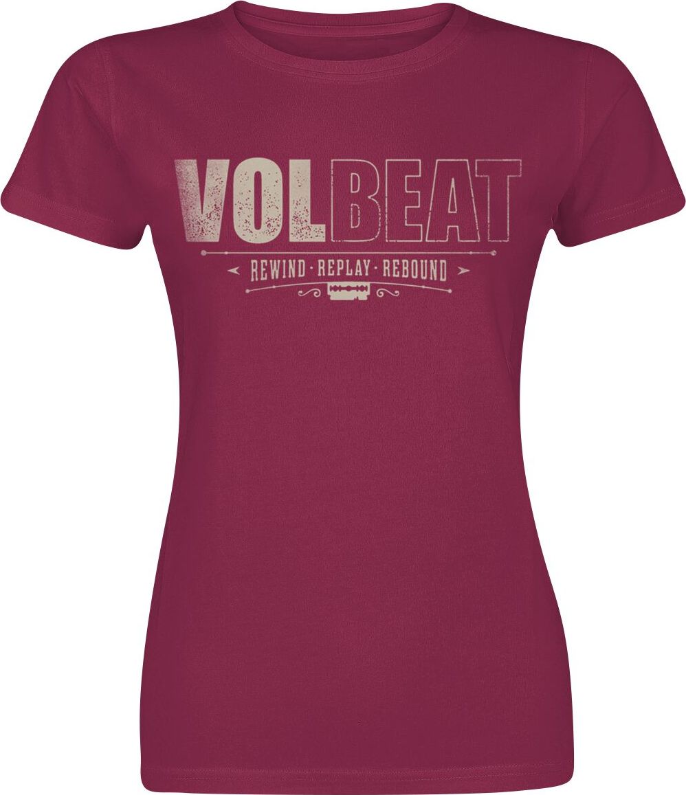 Volbeat Distressed Logo Dámské tričko červená - RockTime.cz