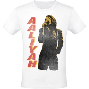 Aaliyah Singing Tričko bílá - RockTime.cz
