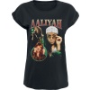 Aaliyah Pic Collage Dámské tričko černá - RockTime.cz