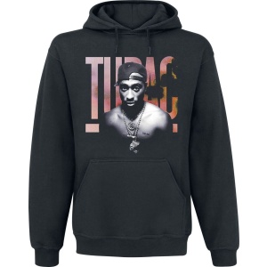 Tupac Shakur Pink Logo Mikina s kapucí černá - RockTime.cz