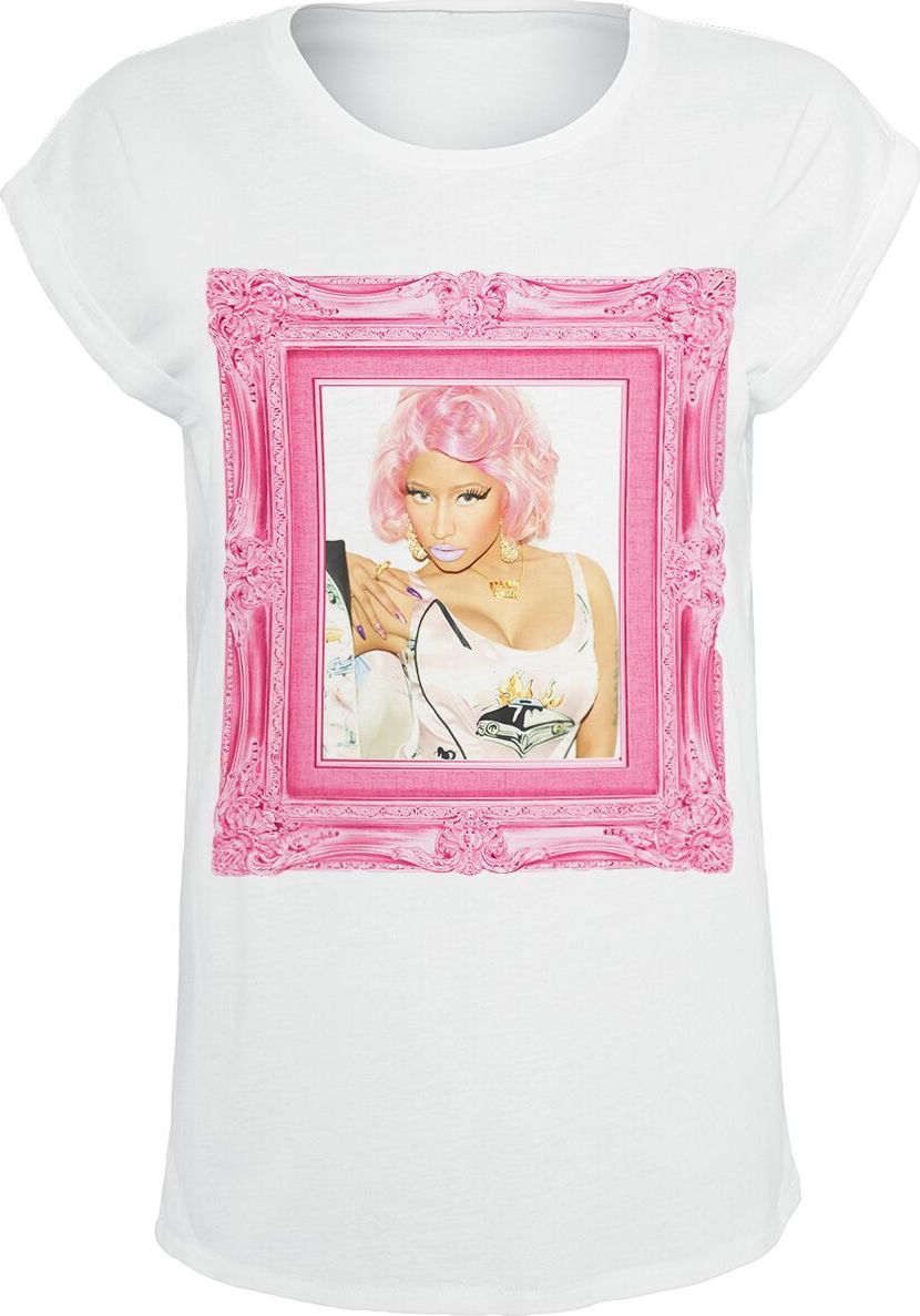 Nicki Minaj Pink Baroque Frame Dámské tričko bílá - RockTime.cz