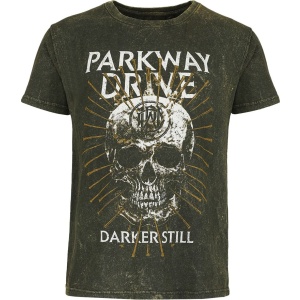 Parkway Drive Smoke Skull Tričko tmavě hnedá - RockTime.cz