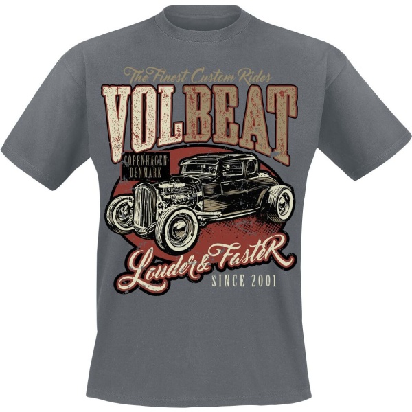 Volbeat Louder And Faster Tričko šedá - RockTime.cz