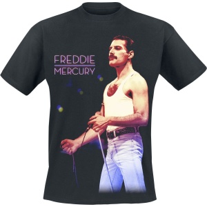 Queen Freddie Mercury - Mic Photo Tričko černá - RockTime.cz