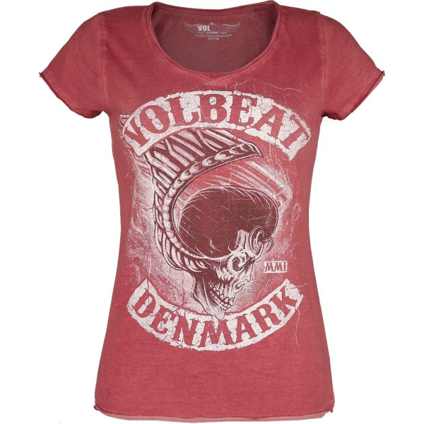 Volbeat Denmark Dámské tričko červená - RockTime.cz