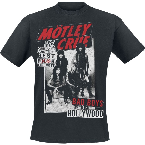 Mötley Crüe Crue Fans Punk Hollywood Tričko černá - RockTime.cz