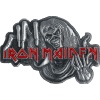 Iron Maiden Number Of The Beast Odznak šedá/cervená - RockTime.cz