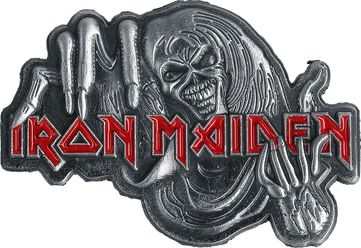 Iron Maiden Number Of The Beast Odznak šedá/cervená - RockTime.cz