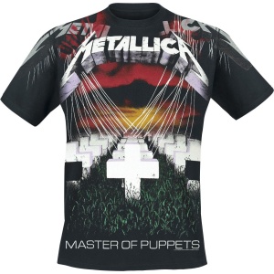 Metallica Master Of Puppets - Faded Allover Tričko černá - RockTime.cz