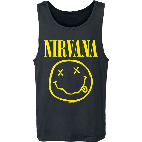 Nirvana Smiley Tank top černá - RockTime.cz