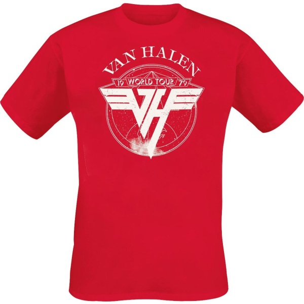 Van Halen 1979 Tour Tričko červená - RockTime.cz