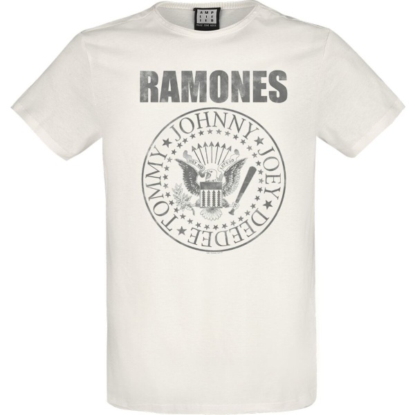 Ramones Amplified Collection - Vintage Shield Tričko bílá - RockTime.cz