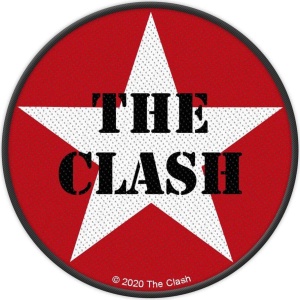 The Clash Military Logo nášivka cervená/cerná/bílá - RockTime.cz