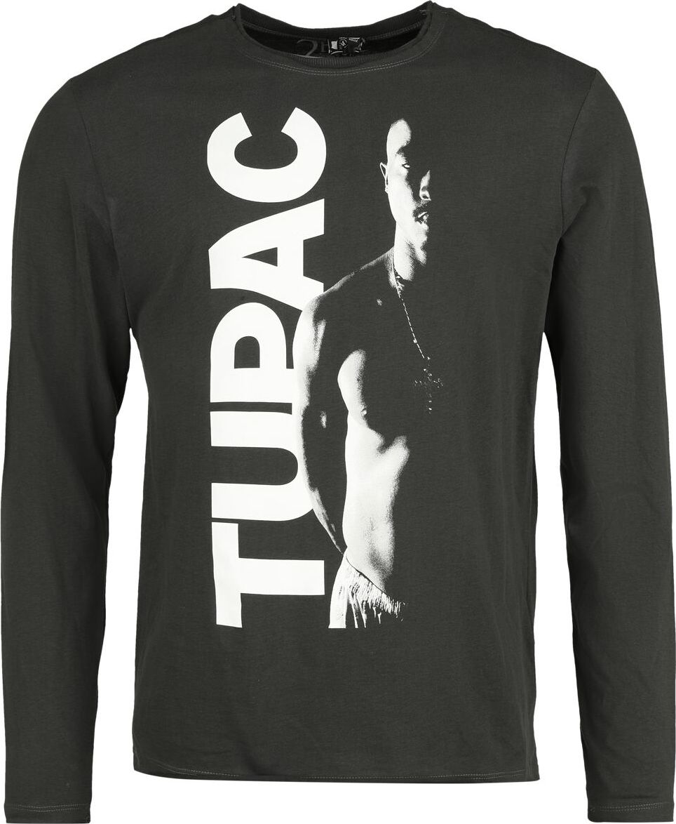 Tupac Shakur Amplified Collection - Shakur Tričko s dlouhým rukávem charcoal - RockTime.cz