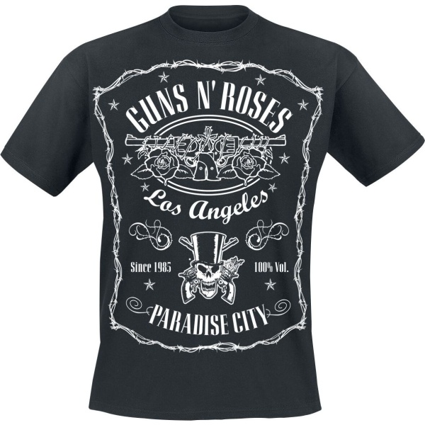 Guns N' Roses Paradise City Label Tričko černá - RockTime.cz