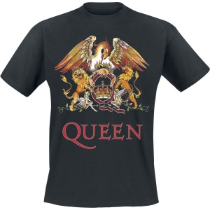 Queen Crest Vintage Tričko černá - RockTime.cz