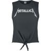Metallica Amplified Collection - White Logo Dámský top charcoal - RockTime.cz