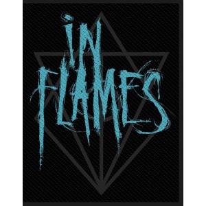 In Flames Scratched Logo nášivka cerná/modrá - RockTime.cz