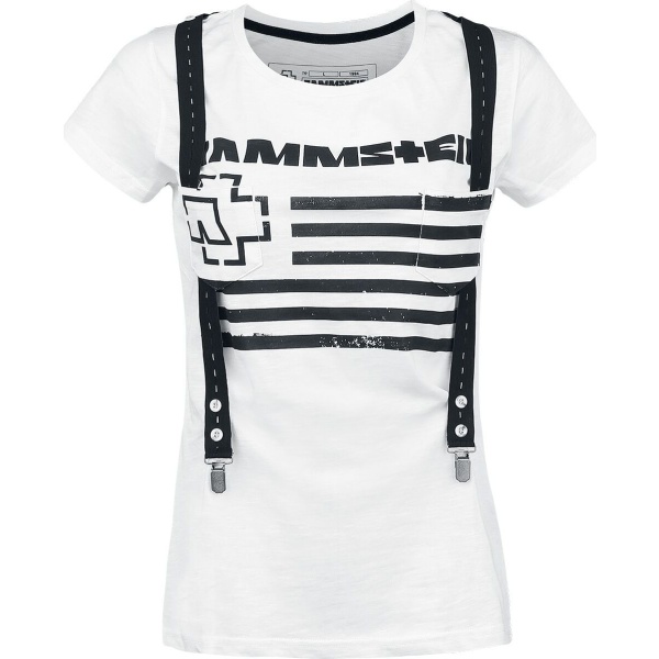 Rammstein Suspender Dámské tričko bílá - RockTime.cz