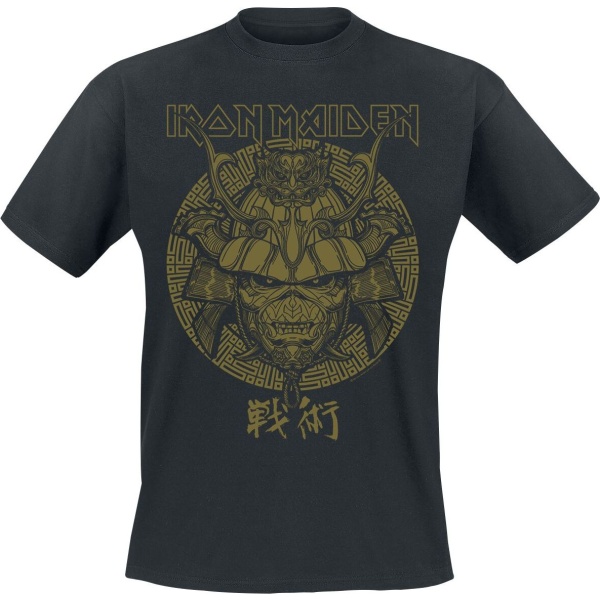 Iron Maiden Samurai Eddie Gold Graphic Tričko černá - RockTime.cz