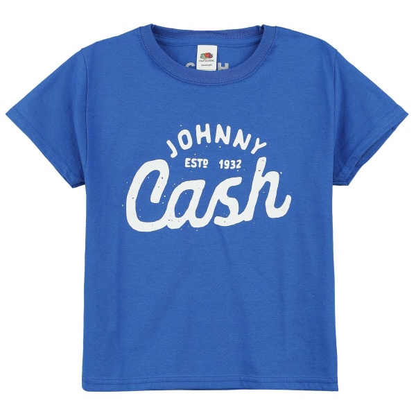 Johnny Cash Kids - Logo detské tricko modrá - RockTime.cz