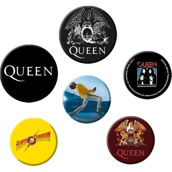 Queen Badge Pack Mix Odznak vícebarevný - RockTime.cz