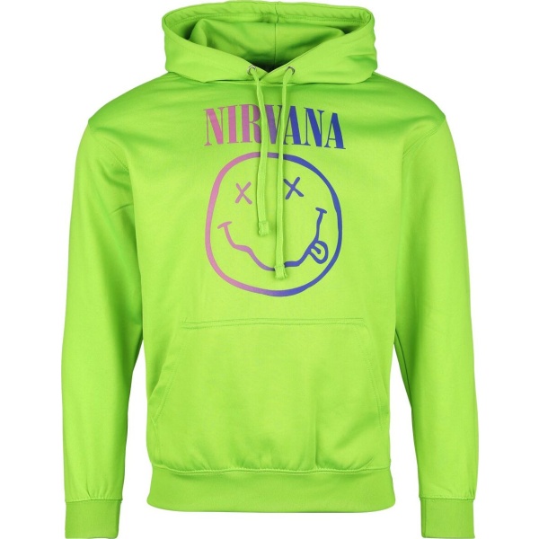 Nirvana Rainbow Logo Mikina s kapucí zelená - RockTime.cz