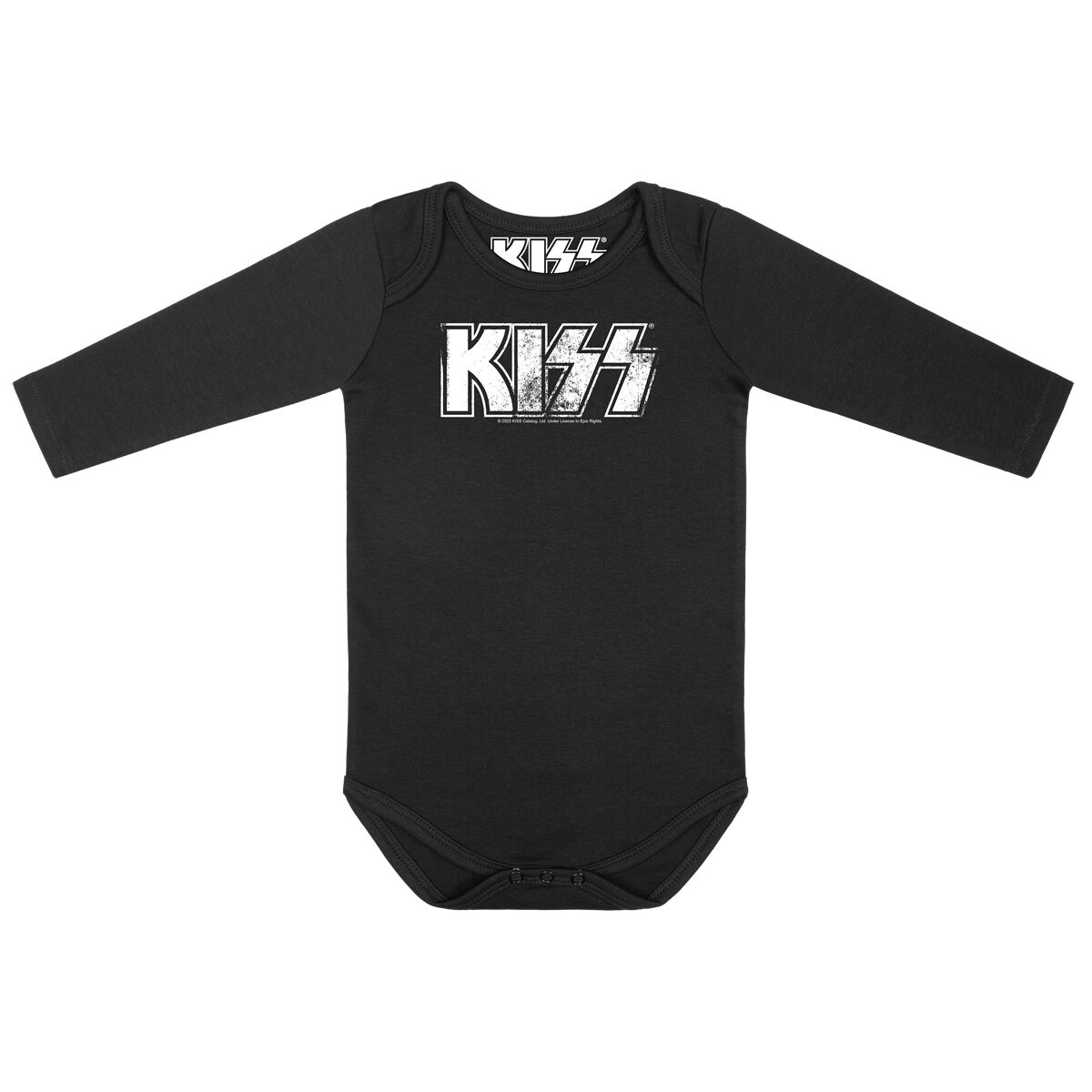 Kiss Distressed Logo body černá - RockTime.cz