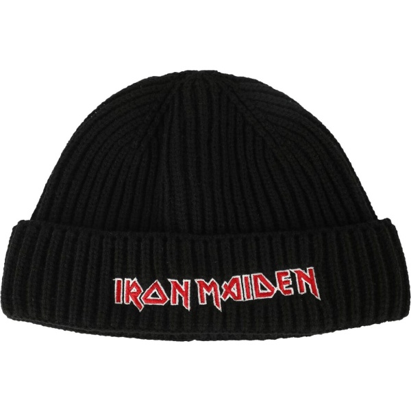 Iron Maiden Logo Beanie čepice černá - RockTime.cz