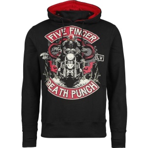 Five Finger Death Punch Biker Badge Mikina s kapucí černá - RockTime.cz