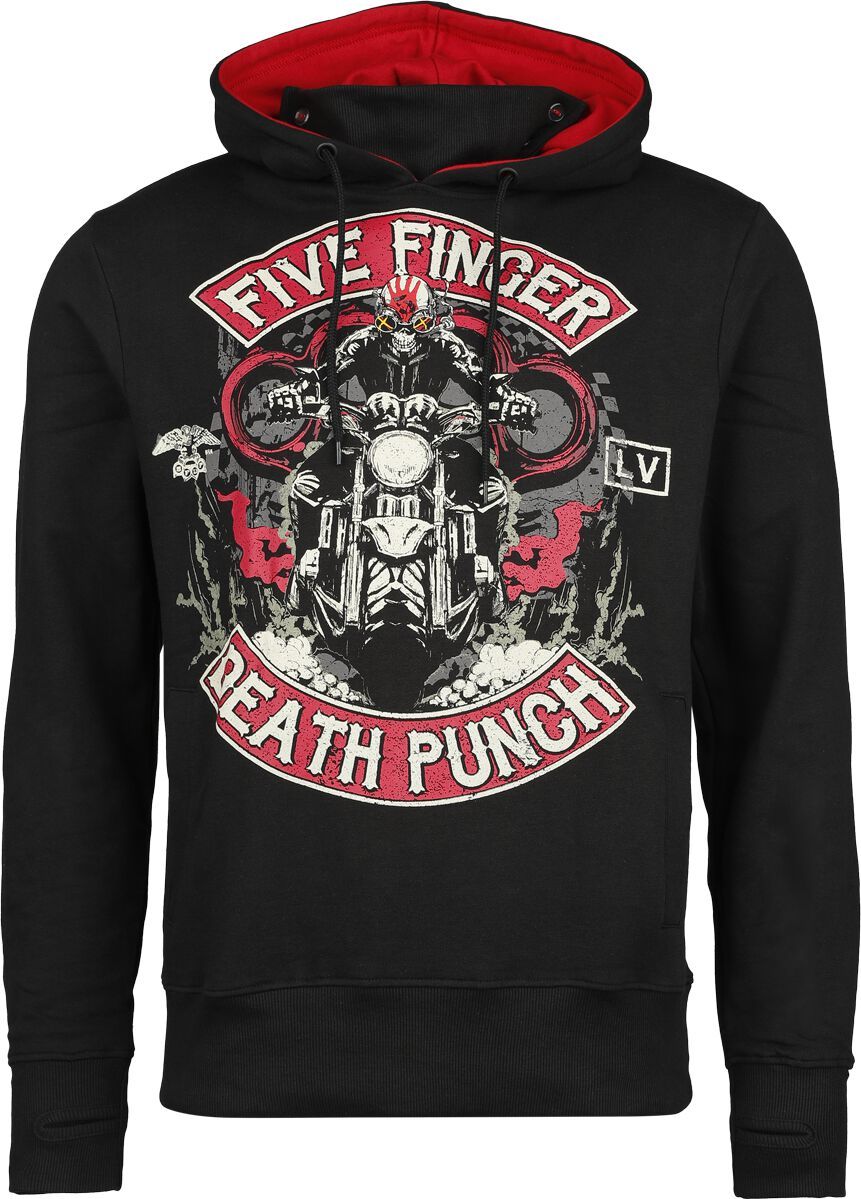 Five Finger Death Punch Biker Badge Mikina s kapucí černá - RockTime.cz