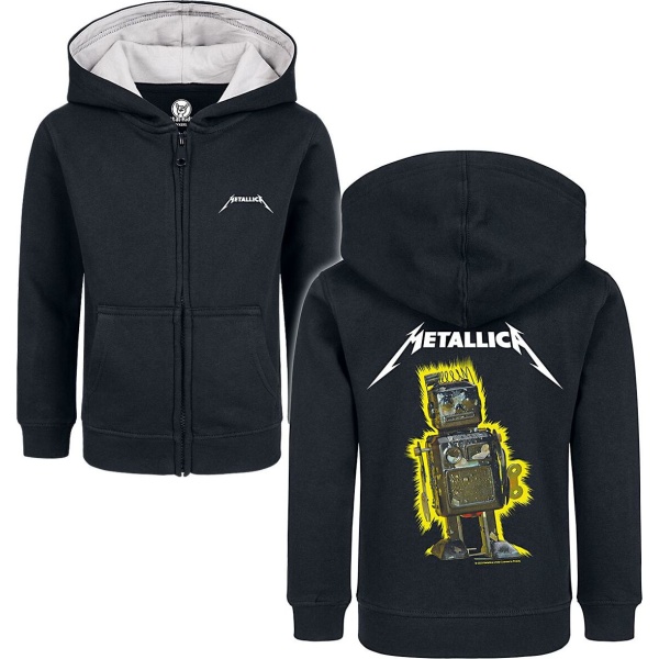 Metallica Metal-Kids - Robot Blast detská mikina s kapucí na zip černá - RockTime.cz