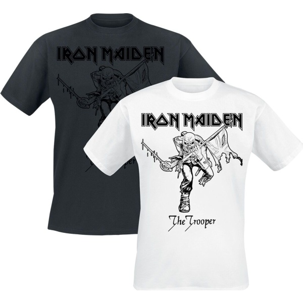 Iron Maiden Trooper - Doppelpack Tričko cerná/bílá - RockTime.cz
