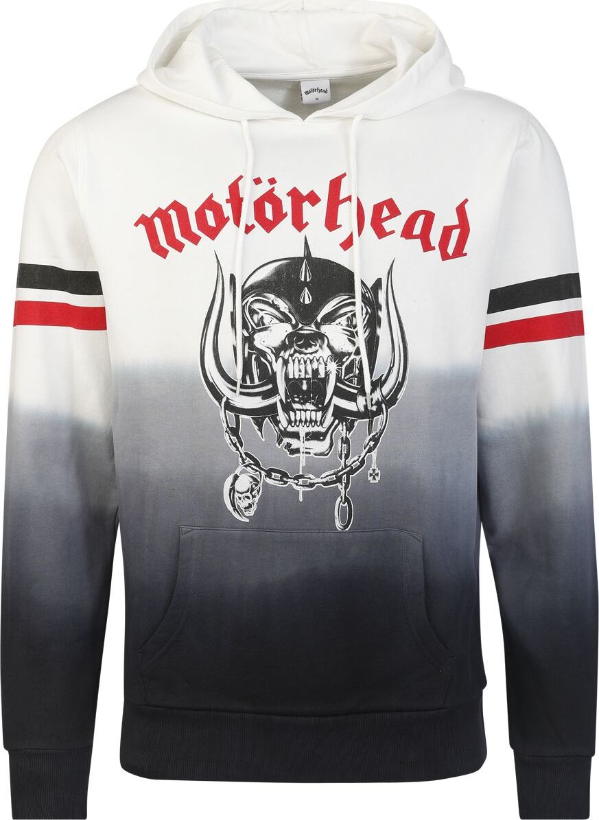 Motörhead England Dip Dye Mikina s kapucí bílá/cerná - RockTime.cz