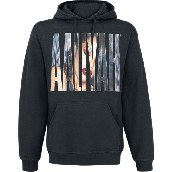 Aaliyah Photo Logo Mikina s kapucí černá - RockTime.cz