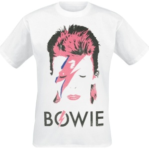 David Bowie Aladdin Sane Distressed Tričko bílá - RockTime.cz