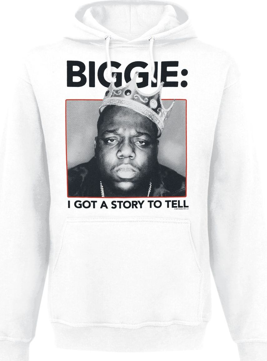 Notorious B.I.G. Biggie Crown Mikina s kapucí bílá - RockTime.cz