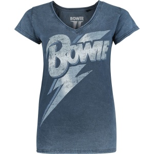 David Bowie Lightning Bolt Dámské tričko modrá - RockTime.cz