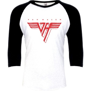 Van Halen Red Logo Tričko s dlouhým rukávem bílá/cerná - RockTime.cz