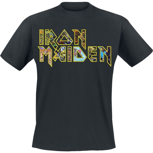 Iron Maiden Eddies Logo Tričko černá - RockTime.cz