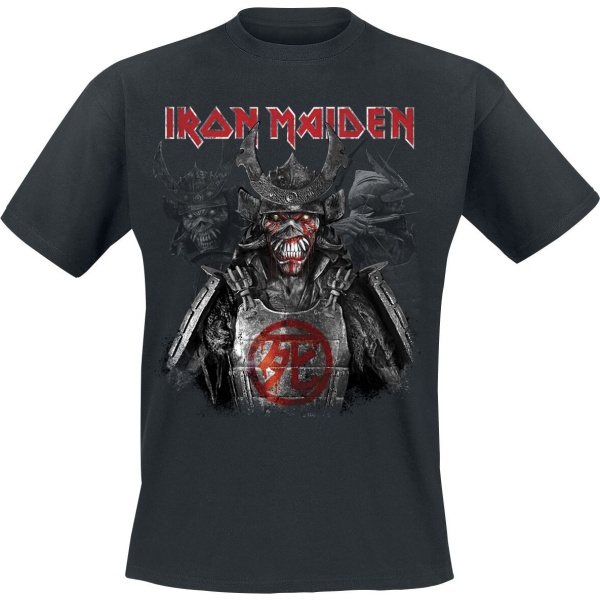 Iron Maiden Senjutsu Heads Tričko černá - RockTime.cz